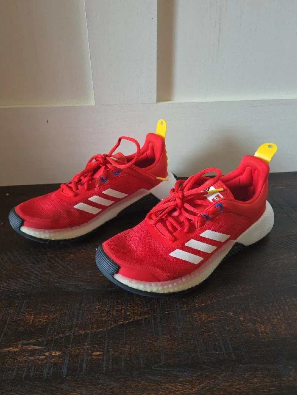 Lego X adidas Kids Sneakers Red with White Stripes